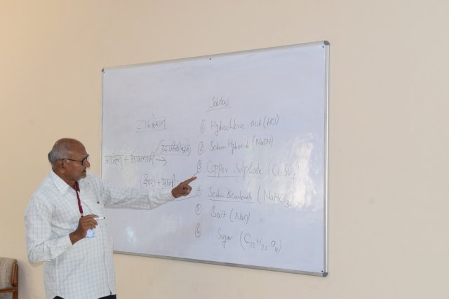 Our resource person Poste sir explaining Titration
